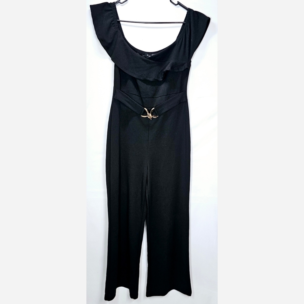 Large Black Casual Pants Jumpsuit